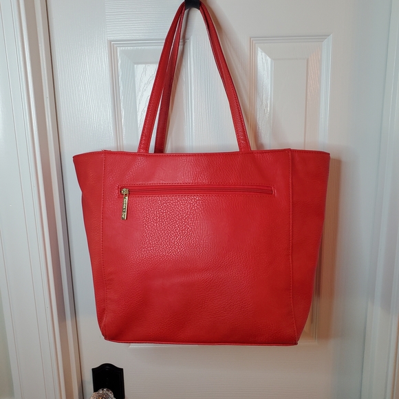 Olivia + Joy Red Tote with Gold Accents - Picture 5 of 11